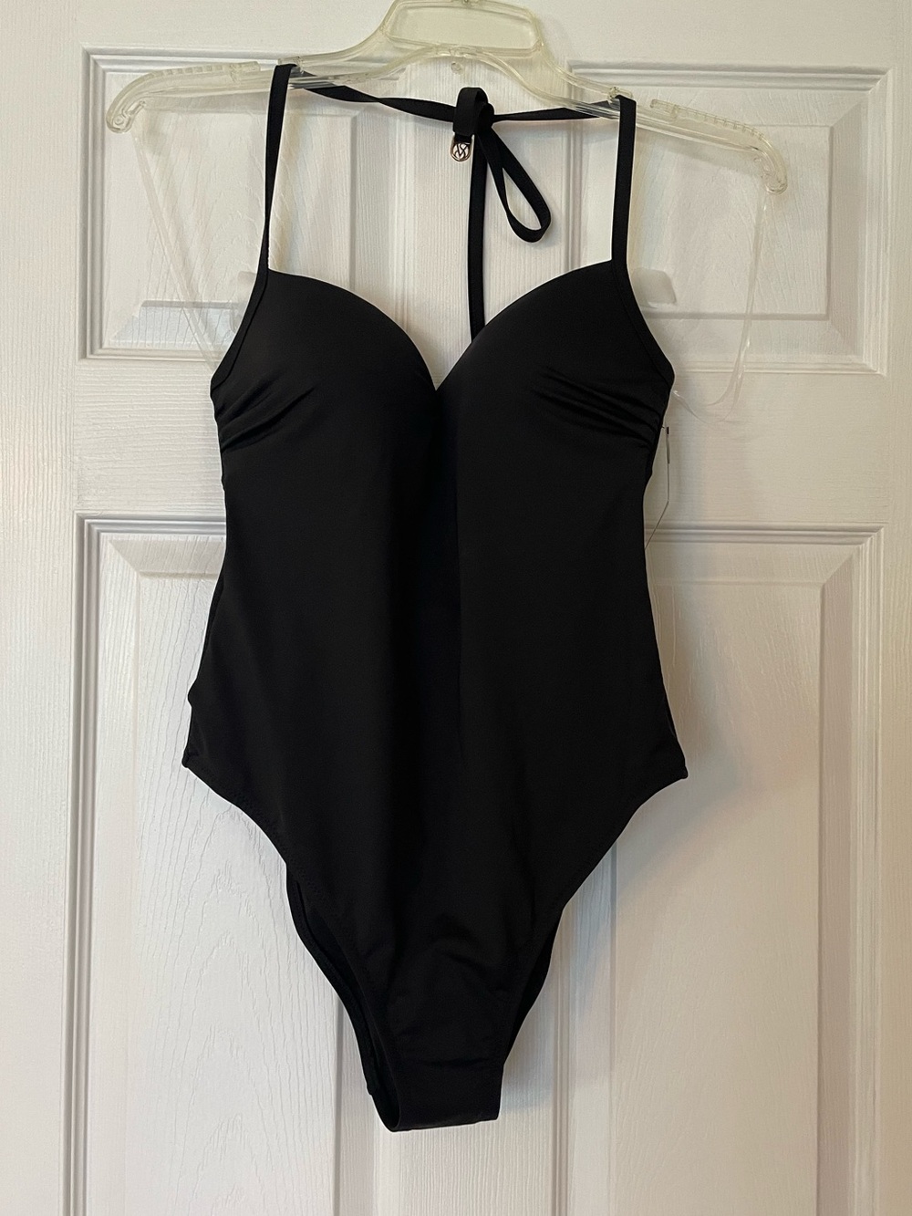 Victoria's Secret Black One-Piece Swimsuit with Halter Tie